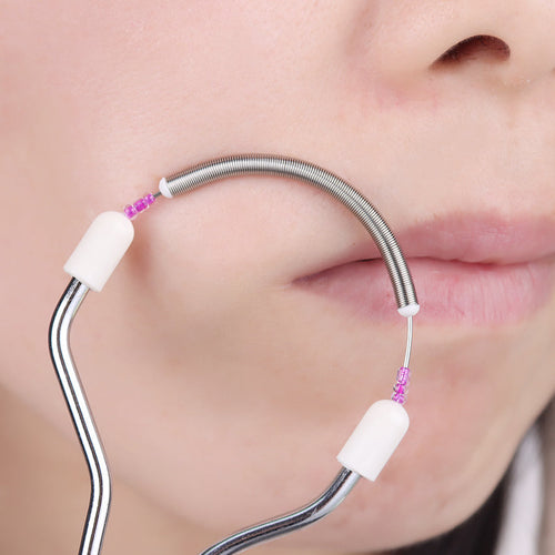 Portable facial hair remover tool close-up
