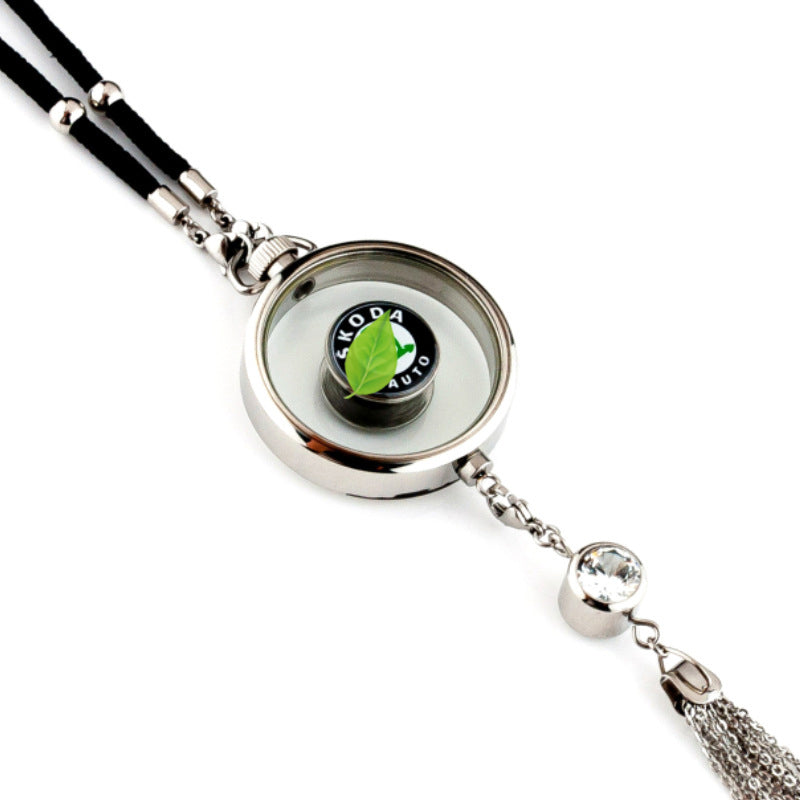 Car pendant perfume hanging on rearview mirror